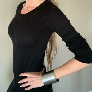 Handmade Upcycled Brushed Steel Cuff Bracelet S M